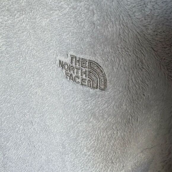 The North Face Women's Fleece Jacket Light Blue Size M Full Zip Mock Neck - Picture 4 of 7